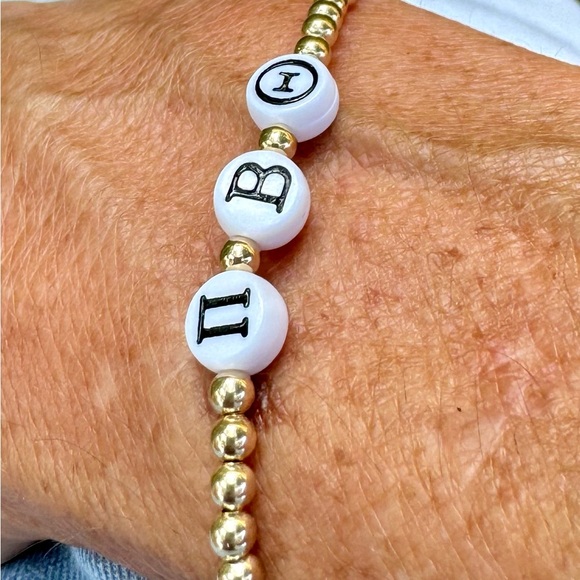 Sorority 14k gold filled bead stretch bracelet - Picture 8 of 8